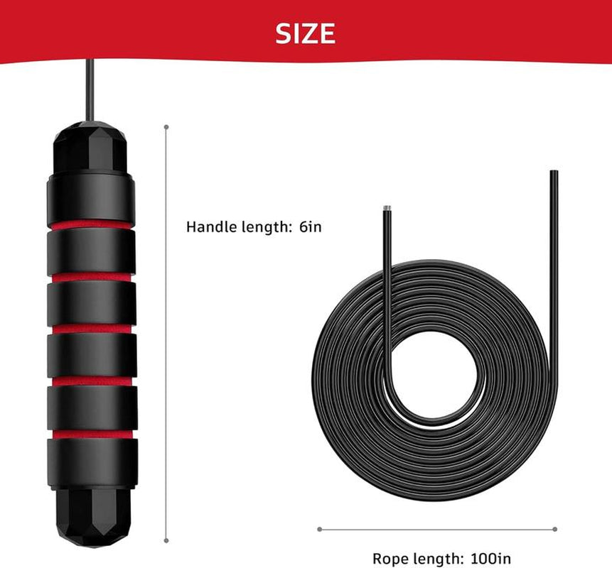 【2026 New Year'S Gift】Pro Speed Jump Rope with Tangle-Free Design Ball Bearing Swivel Quick-Adjust Ergonomic Grips for Home Gym Workout Equipment