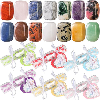 Valentines Day Gem Gifts for Kids - 24 Pack Prefilled Valentine'S Day Cards with Heart-Shaped Gemstone for School Classroom Class Party Favor, Valentine Rock Crystal Gift Exchange for Boys Girls