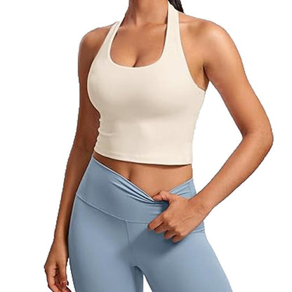 DEEFY Impact Halter Top Gymwear Workout Fitness Yoga Seamless Halter Tanks Sportswear Backless Sports Women Activewear Gym Outdoor Tank Tops