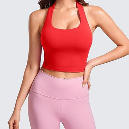 DEEFY Impact Halter Top Gymwear Workout Fitness Yoga Seamless Halter Tanks Sportswear Backless Sports Women Activewear Gym Outdoor Tank Tops